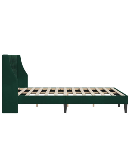 Struttura del letto Verde Scuro 120 x 190 cm Velluto