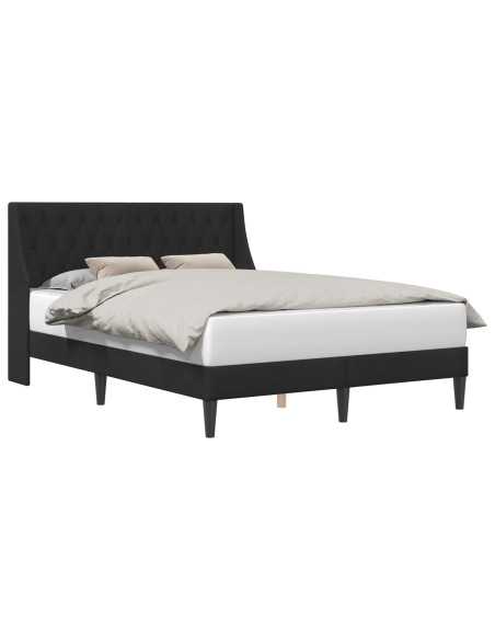 Struttura del letto con testiera Nero 120 x 190 cm Velluto
