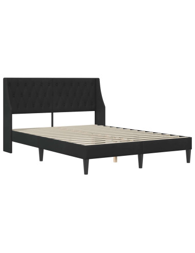 Struttura del letto con testiera Nero 120 x 190 cm Velluto