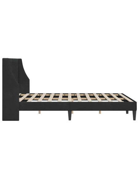 Struttura del letto con testiera Nero 120 x 190 cm Velluto
