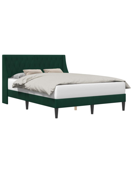 Struttura del letto Verde Scuro 160 x 200 cm Velluto