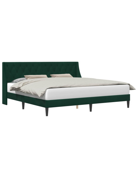Struttura del letto Verde Scuro 180 x 200 cm Velluto
