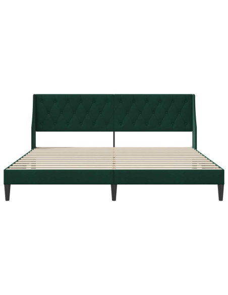 Struttura del letto Verde Scuro 180 x 200 cm Velluto