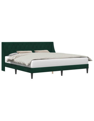 Struttura del letto Verde Scuro 200 x 200 cm Velluto