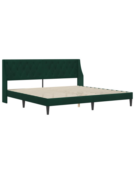 Struttura del letto Verde Scuro 200 x 200 cm Velluto
