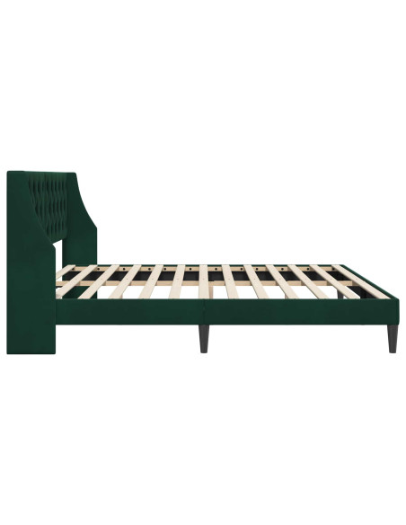 Struttura del letto Verde Scuro 200 x 200 cm Velluto