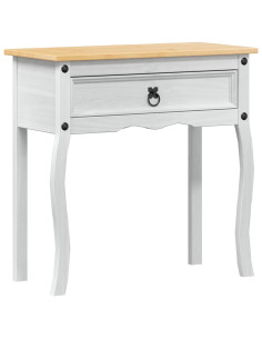 Tavolo Consolle Bianco 73 x 35 x 73 cm Pino massello 2