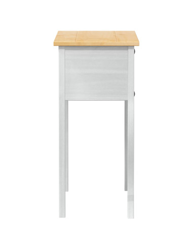 Tavolo Consolle Bianco 73 x 35 x 73 cm Pino massello