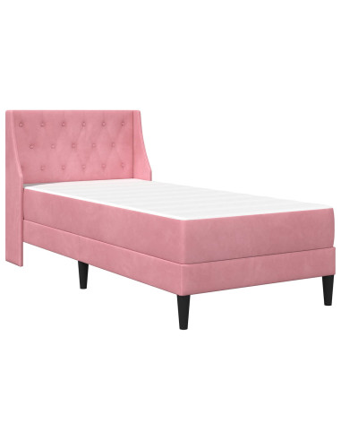 Struttura letto con materasso con testiera 2 pcs Rosa Velluto
