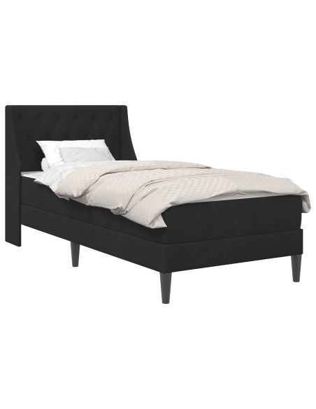 Struttura letto con materasso con testiera 2 pcs Nero Velluto