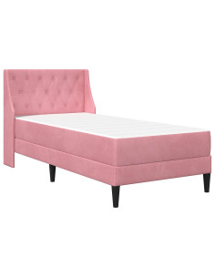 Struttura letto con materasso con testiera 2 pcs Rosa Velluto 2