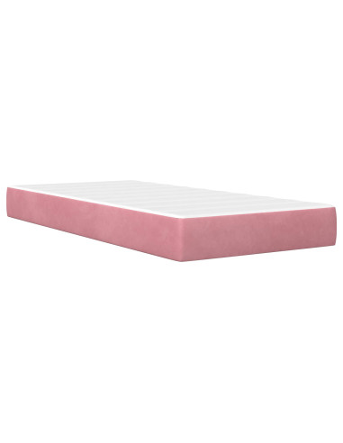 Struttura letto con materasso con testiera 2 pcs Rosa Velluto