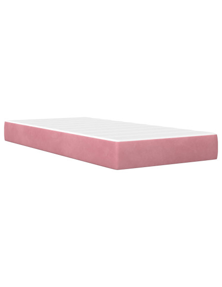 Struttura letto con materasso con testiera 2 pcs Rosa Velluto