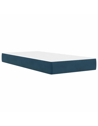 Struttura letto con materasso con testiera 2 pcs Blu Velluto
