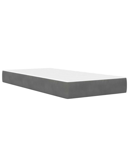 Struttura letto con materasso 2 pcs Grigio scuro Velluto