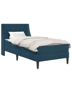 Struttura letto con materasso con testiera 2 pcs Blu Velluto 2