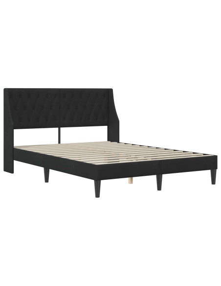 Struttura letto con materasso con testiera 2 pcs Nero Velluto