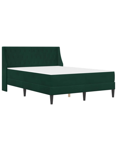 Struttura letto con materasso 2 pcs Verde Scuro Velluto