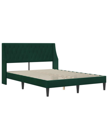 Struttura letto con materasso 2 pcs Verde Scuro Velluto