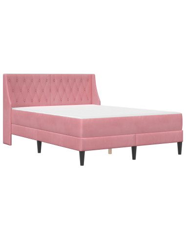 Struttura letto con materasso con testiera 2 pcs Rosa Velluto