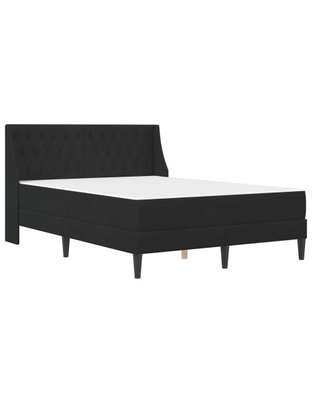 Struttura letto con materasso con testiera 2 pcs Nero Velluto