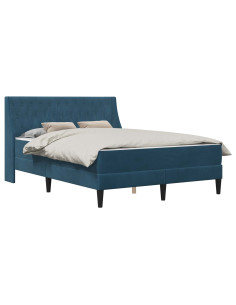 Struttura letto con materasso con testiera 2 pcs Blu Velluto 2