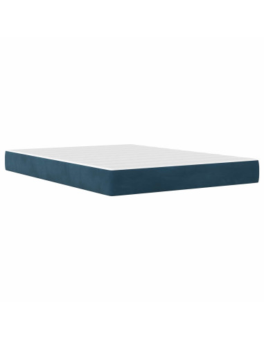 Struttura letto con materasso con testiera 2 pcs Blu Velluto