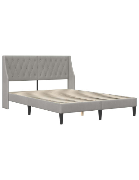 Struttura letto con materasso 2 pcs Grigio chiaro Velluto