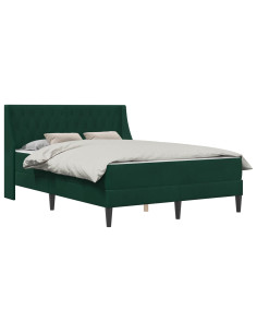 Struttura letto con materasso 2 pcs Verde Scuro Velluto 2