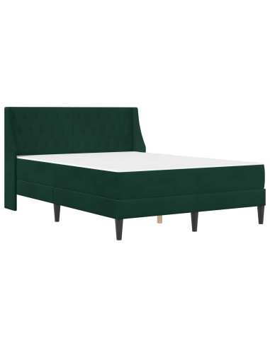 Struttura letto con materasso 2 pcs Verde Scuro Velluto