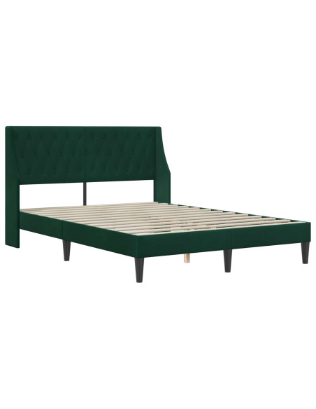 Struttura letto con materasso 2 pcs Verde Scuro Velluto