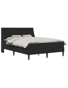Struttura letto con materasso con testiera 2 pcs Nero Velluto 2