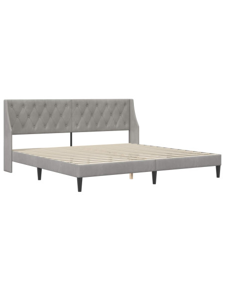 Struttura letto con materasso 2 pcs Grigio chiaro Velluto