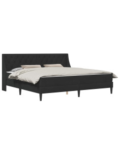 Struttura letto con materasso con testiera 2 pcs Nero Velluto 2