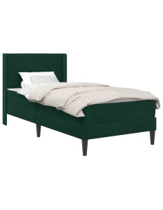 Struttura del letto Verde Scuro 80 x 200 cm Velluto 2