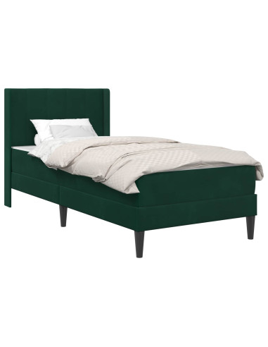 Struttura del letto Verde Scuro 90 x 190 cm Velluto