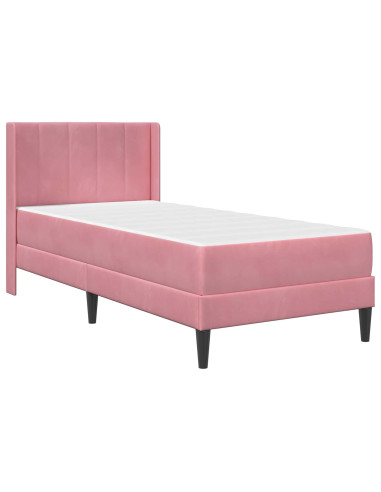 Struttura del letto Rosa 90 x 190 cm Velluto