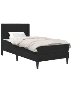 Struttura del letto Nero 90 x 190 cm Velluto 2