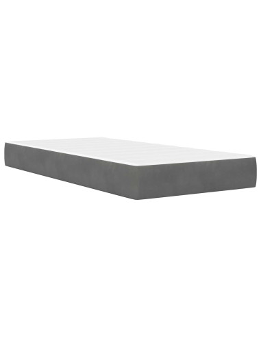 Struttura del letto Grigio scuro 90 x 200 cm Velluto