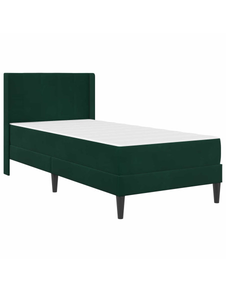 Struttura del letto Verde Scuro 90 x 200 cm Velluto