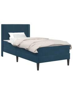 Struttura letto con materasso con testiera 2 pcs Blu Velluto 2