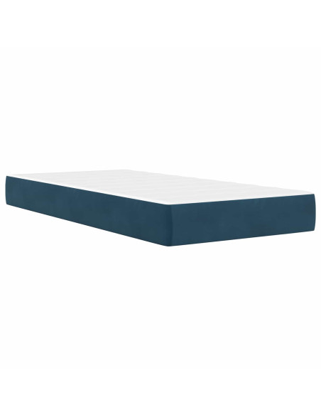 Struttura letto con materasso con testiera 2 pcs Blu Velluto