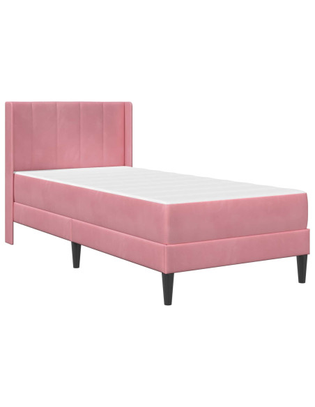 Struttura letto con materasso con testiera 2 pcs Rosa Velluto