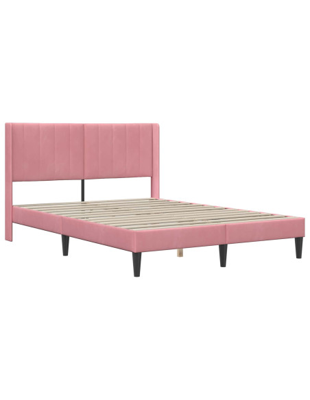 Struttura del letto Rosa 120 x 200 cm Velluto