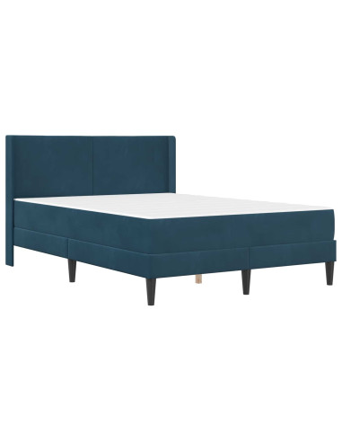 Struttura del letto Blu 140 x 190 cm Velluto