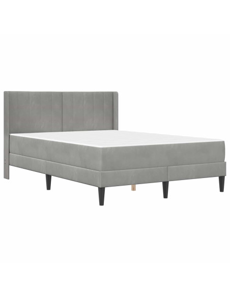 Struttura del letto Grigio chiaro 140 x 200 cm Velluto