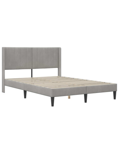 Struttura del letto Grigio chiaro 140 x 200 cm Velluto