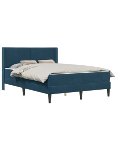 Struttura letto con materasso con testiera 2 pcs Blu Velluto 2