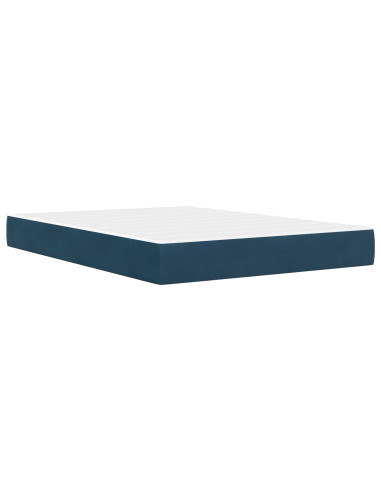 Struttura letto con materasso con testiera 2 pcs Blu Velluto