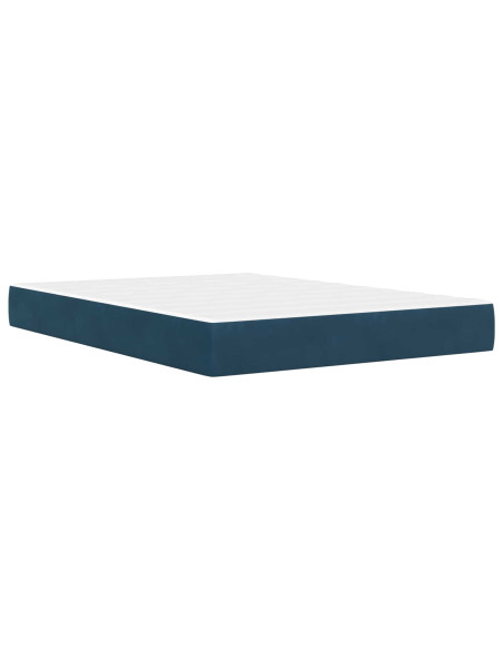 Struttura letto con materasso con testiera 2 pcs Blu Velluto